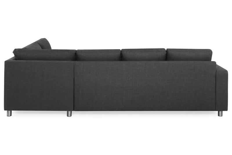 Crazy 4-sits Högervänd L-formad Schäslongsoffa i Tyg - Antracit - Möbler - Soffa - Divansoffa & schäslongsoffa - 3 sits soffa med divan