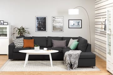 Crazy 4-sits Högervänd L-formad Schäslongsoffa i Tyg - Antracit - Möbler - Soffa - Divansoffa & schäslongsoffa - 3 sits soffa med divan