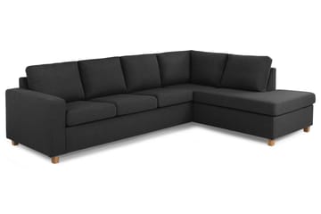 Crazy 4-sits Högervänd L-formad Schäslongsoffa i Tyg - Antracit - Möbler - Soffa - Divansoffa & schäslongsoffa - 3 sits soffa med divan