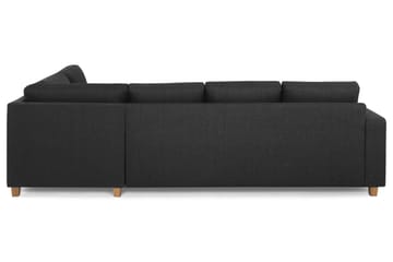 Crazy 4-sits Högervänd L-formad Schäslongsoffa i Tyg - Antracit - Möbler - Soffa - Divansoffa & schäslongsoffa - 3 sits soffa med divan