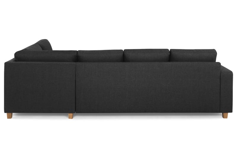 Crazy 4-sits Högervänd L-formad Schäslongsoffa i Tyg - Antracit - Möbler - Soffa - Divansoffa & schäslongsoffa - 3 sits soffa med divan