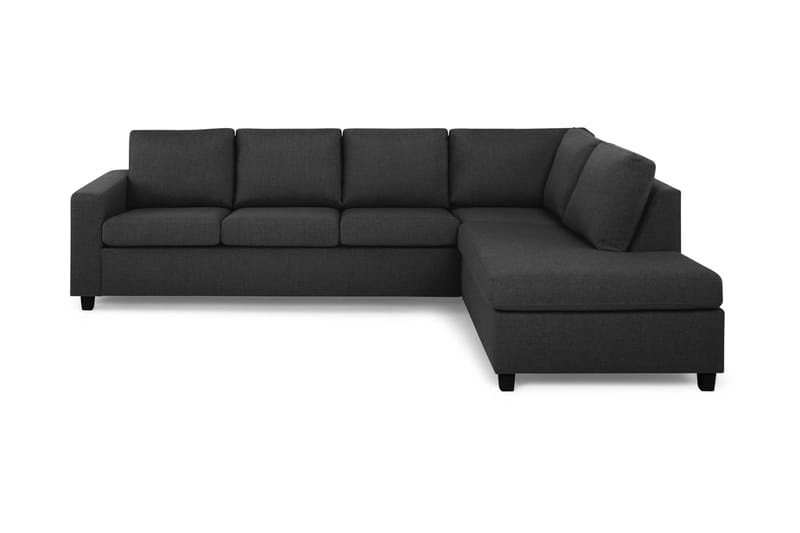 Crazy 4-sits Högervänd L-formad Schäslongsoffa i Tyg - Antracit - Möbler - Soffa - Divansoffa & schäslongsoffa - 3 sits soffa med divan