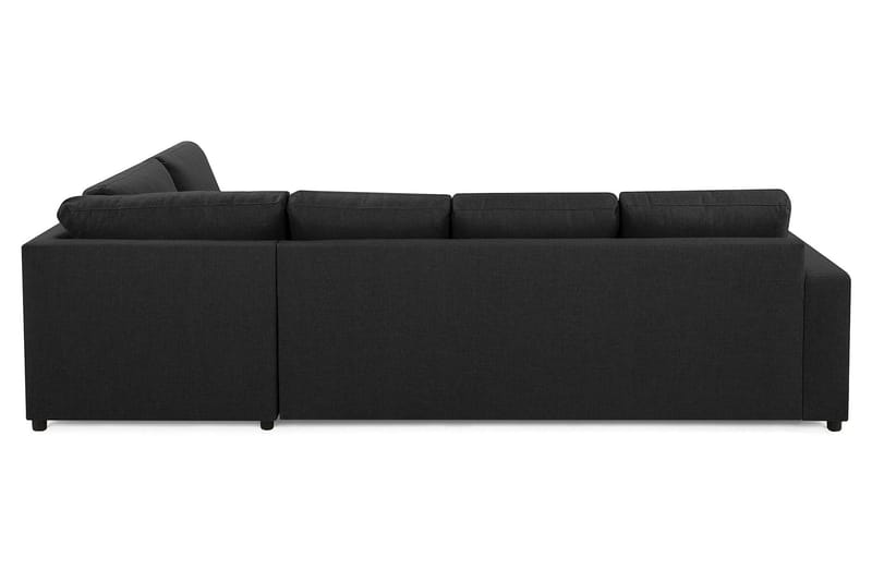 Crazy 4-sits Högervänd L-formad Schäslongsoffa i Tyg - Antracit - Möbler - Soffa - Divansoffa & schäslongsoffa - 3 sits soffa med divan