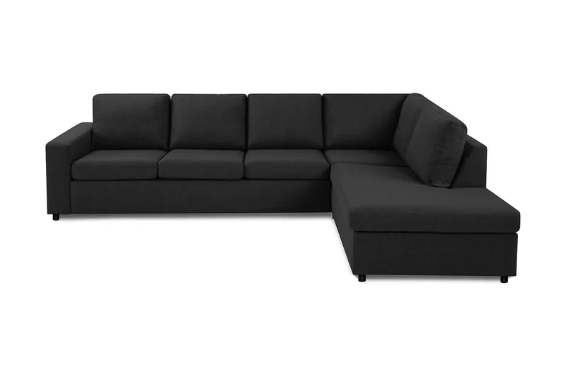 Crazy 4-sits Högervänd L-formad Schäslongsoffa i Tyg - Antracit - Möbler - Soffa - Divansoffa & schäslongsoffa - 3 sits soffa med divan