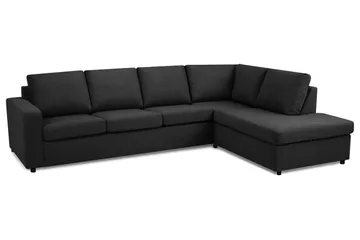 Crazy 4-sits Högervänd L-formad Schäslongsoffa i Tyg - Antracit - Möbler - Soffa - Divansoffa & schäslongsoffa - 3 sits soffa med divan