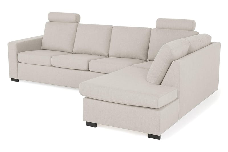 Crazy 4-sits Högervänd L-formad Schäslongsoffa i Tyg - Beige - Möbler - Soffa - Divansoffa & schäslongsoffa - 3 sits soffa med divan