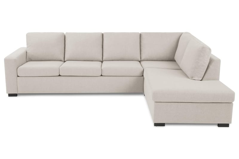 Crazy 4-sits Högervänd L-formad Schäslongsoffa i Tyg - Beige - Möbler - Soffa - Divansoffa & schäslongsoffa - 3 sits soffa med divan