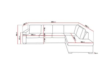 Crazy 4-sits Högervänd L-formad Schäslongsoffa i Tyg - Beige - Möbler - Soffa - Divansoffa & schäslongsoffa - 3 sits soffa med divan