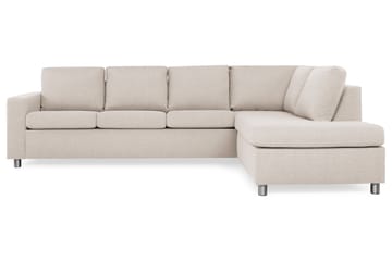 Crazy 4-sits Högervänd L-formad Schäslongsoffa i Tyg - Beige - Möbler - Soffa - Divansoffa & schäslongsoffa - 3 sits soffa med divan