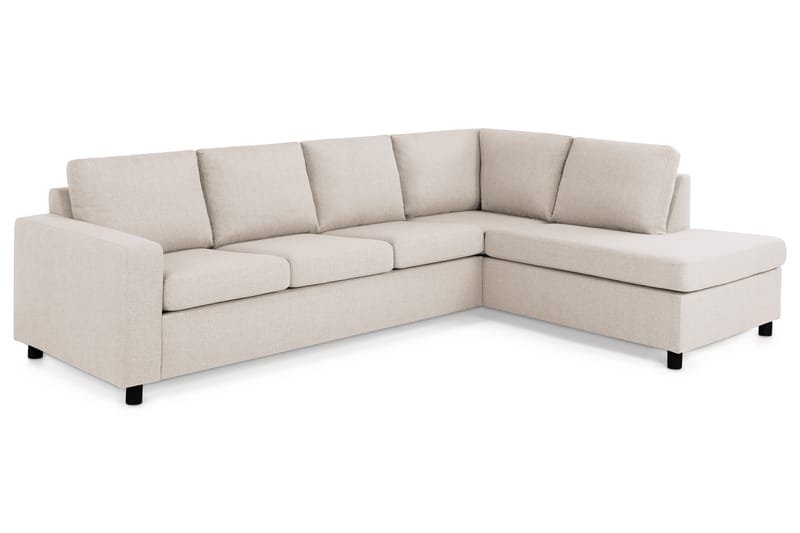 Crazy 4-sits Högervänd L-formad Schäslongsoffa i Tyg - Beige - Möbler - Soffa - Divansoffa & schäslongsoffa - 3 sits soffa med divan