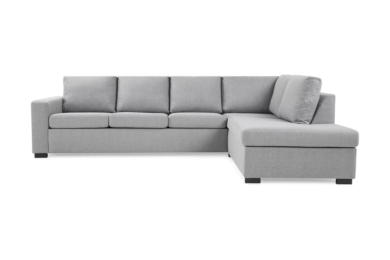 Crazy 4-sits Högervänd L-formad Schäslongsoffa i Tyg - Grå - Möbler - Soffa - Divansoffa & schäslongsoffa - 3 sits soffa med divan