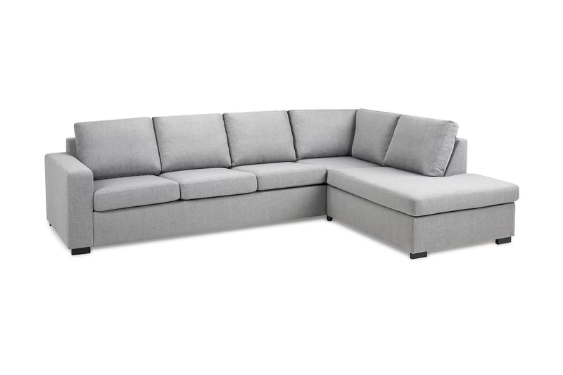 Crazy 4-sits Högervänd L-formad Schäslongsoffa i Tyg - Grå - Möbler - Soffa - Divansoffa & schäslongsoffa - 3 sits soffa med divan
