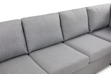 Crazy 4-sits Högervänd L-formad Schäslongsoffa i Tyg - Grå - Möbler - Soffa - Divansoffa & schäslongsoffa - 3 sits soffa med divan