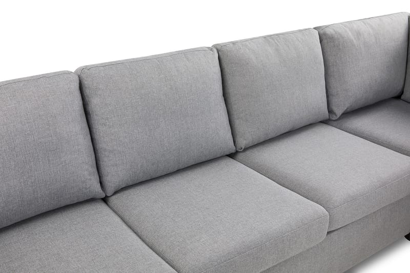 Crazy 4-sits Högervänd L-formad Schäslongsoffa i Tyg - Grå - Möbler - Soffa - Divansoffa & schäslongsoffa - 3 sits soffa med divan