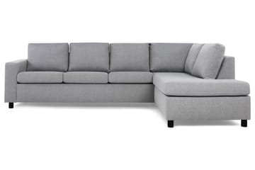 Crazy 4-sits Högervänd L-formad Schäslongsoffa i Tyg - Grå - Möbler - Soffa - Divansoffa & schäslongsoffa - 3 sits soffa med divan