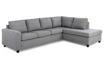 Crazy 4-sits Högervänd L-formad Schäslongsoffa i Tyg - Grå - Möbler - Soffa - Divansoffa & schäslongsoffa - 3 sits soffa med divan