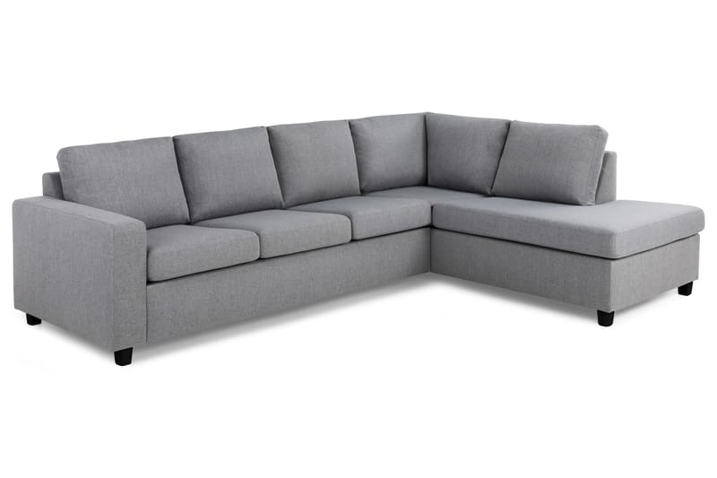 Crazy 4-sits Högervänd L-formad Schäslongsoffa i Tyg - Grå - Möbler - Soffa - Divansoffa & schäslongsoffa - 3 sits soffa med divan