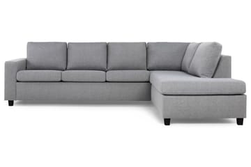 Crazy 4-sits Högervänd L-formad Schäslongsoffa i Tyg - Grå - Möbler - Soffa - Divansoffa & schäslongsoffa - 3 sits soffa med divan