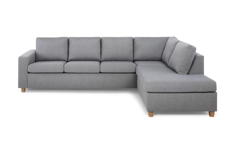 Crazy 4-sits Högervänd L-formad Schäslongsoffa i Tyg - Grå - Möbler - Soffa - Divansoffa & schäslongsoffa - 3 sits soffa med divan