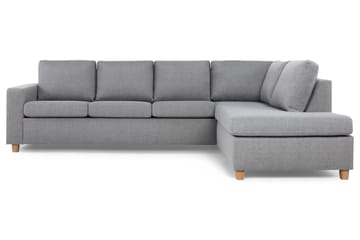 Crazy 4-sits Högervänd L-formad Schäslongsoffa i Tyg - Grå - Möbler - Soffa - Divansoffa & schäslongsoffa - 3 sits soffa med divan