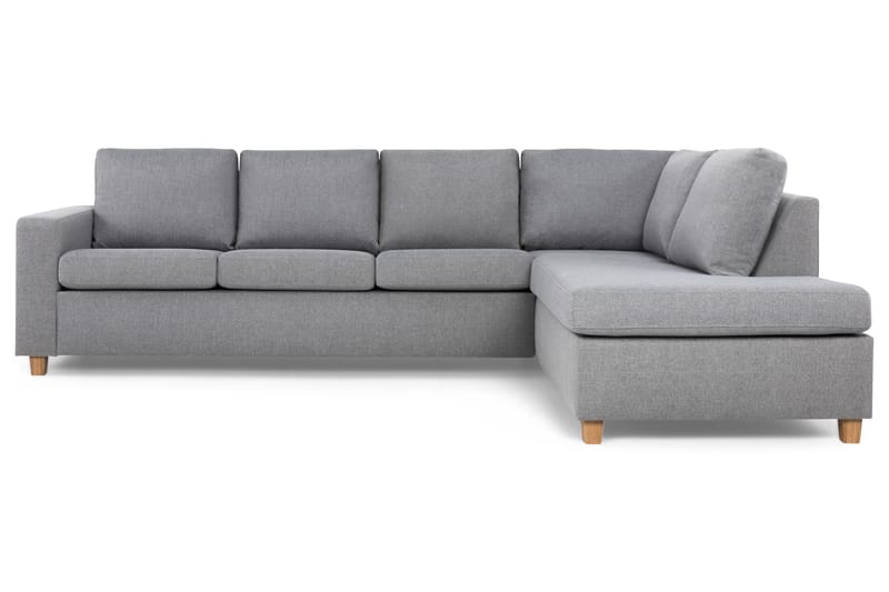 Crazy 4-sits Högervänd L-formad Schäslongsoffa i Tyg - Grå - Möbler - Soffa - Divansoffa & schäslongsoffa - 3 sits soffa med divan