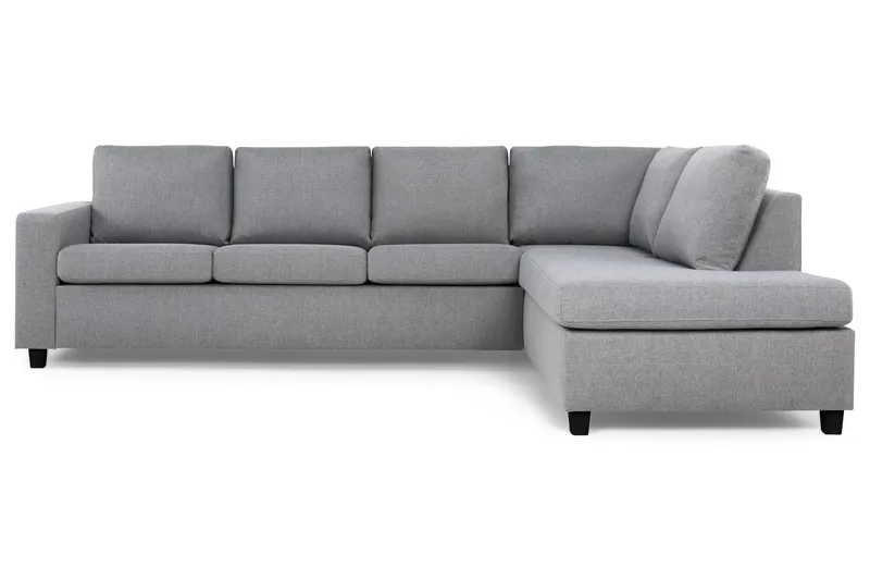 Crazy 4-sits Högervänd L-formad Schäslongsoffa i Tyg - Grå - Möbler - Soffa - Divansoffa & schäslongsoffa - 3 sits soffa med divan