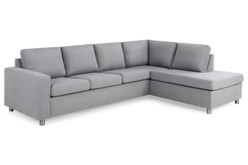 Crazy 4-sits Högervänd L-formad Sch�äslongsoffa i Tyg - Grå - Möbler - Soffa - Divansoffa & schäslongsoffa - 3 sits soffa med divan
