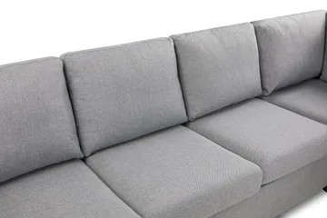 Crazy 4-sits Högervänd L-formad Schäslongsoffa i Tyg - Grå - Möbler - Soffa - Divansoffa & schäslongsoffa - 3 sits soffa med divan