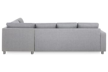 Crazy 4-sits Högervänd L-formad Schäslongsoffa i Tyg - Grå - Möbler - Soffa - Divansoffa & schäslongsoffa - 3 sits soffa med divan