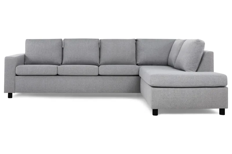 Crazy 4-sits Högervänd L-formad Schäslongsoffa i Tyg - Grå - Möbler - Soffa - Divansoffa & schäslongsoffa - 3 sits soffa med divan
