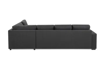Crazy 4-sits Högervänd L-formad Schäslongsoffa i Tyg - Mörkgrå - Möbler - Soffa - Divansoffa & schäslongsoffa - 3 sits soffa med divan