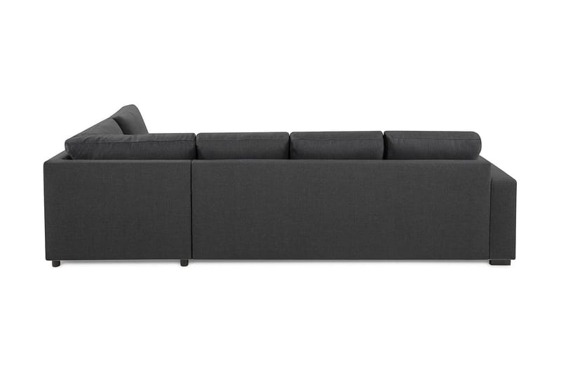 Crazy 4-sits Högervänd L-formad Schäslongsoffa i Tyg - Mörkgrå - Möbler - Soffa - Divansoffa & schäslongsoffa - 3 sits soffa med divan