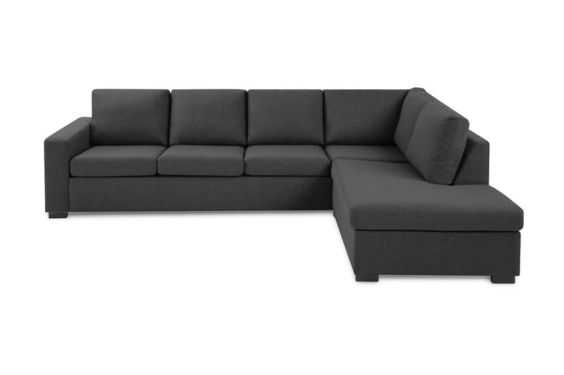 Crazy 4-sits Högervänd L-formad Schäslongsoffa i Tyg - Mörkgrå - Möbler - Soffa - Divansoffa & schäslongsoffa - 3 sits soffa med divan