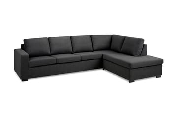 Crazy 4-sits Högervänd L-formad Schäslongsoffa i Tyg - Mörkgrå - Möbler - Soffa - Divansoffa & schäslongsoffa - 3 sits soffa med divan