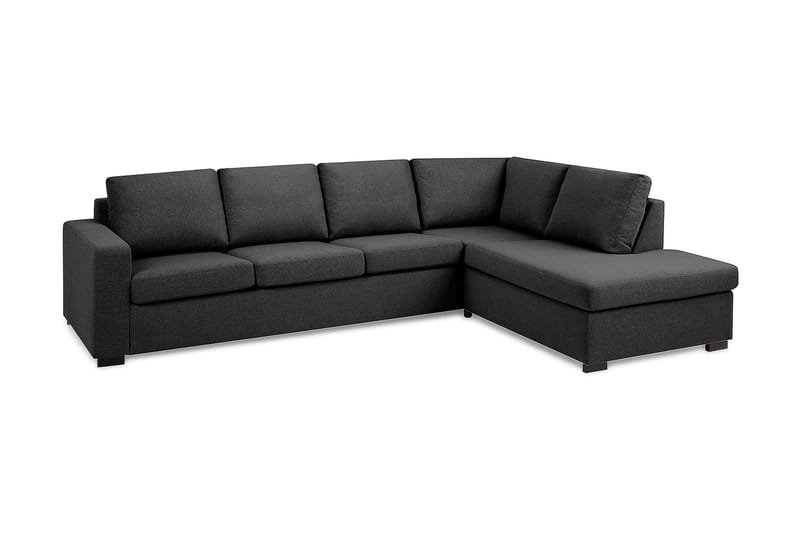 Crazy 4-sits Högervänd L-formad Schäslongsoffa i Tyg - Mörkgrå - Möbler - Soffa - Divansoffa & schäslongsoffa - 3 sits soffa med divan