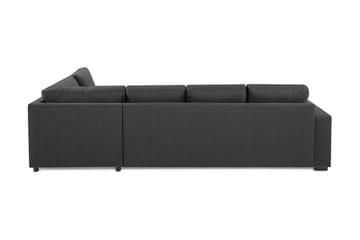 Crazy 4-sits Högervänd L-formad Schäslongsoffa i Tyg - Mörkgrå - Möbler - Soffa - Divansoffa & schäslongsoffa - 3 sits soffa med divan
