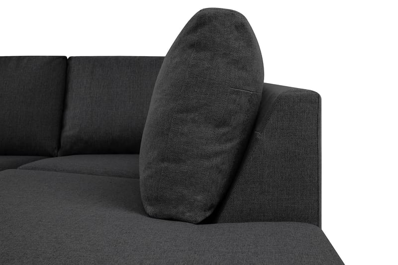 Crazy 4-sits Högervänd L-formad Schäslongsoffa i Tyg - Mörkgrå - Möbler - Soffa - Divansoffa & schäslongsoffa - 3 sits soffa med divan