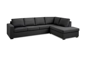Crazy 4-sits Högervänd L-formad Schäslongsoffa i Tyg - Mörkgrå - Möbler - Soffa - Divansoffa & schäslongsoffa - 3 sits soffa med divan