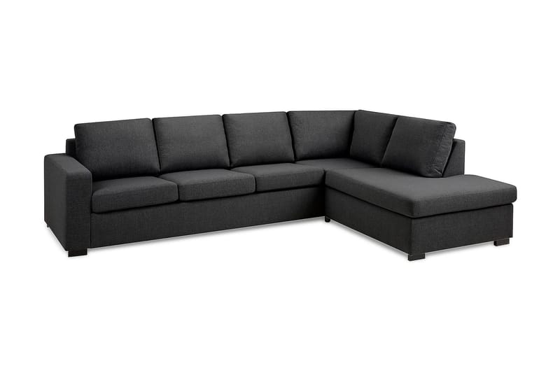 Crazy 4-sits Högervänd L-formad Schäslongsoffa i Tyg - Mörkgrå - Möbler - Soffa - Divansoffa & schäslongsoffa - 3 sits soffa med divan