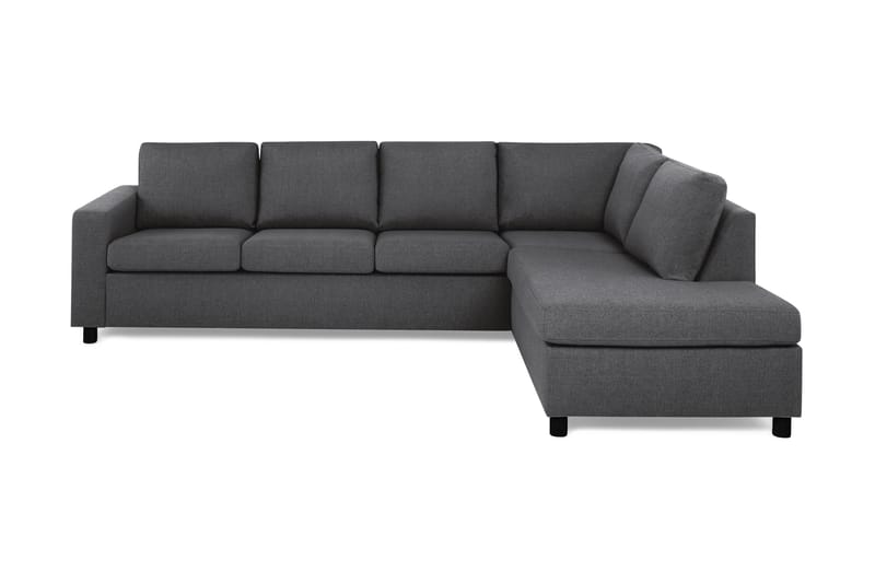 Crazy 4-sits Högervänd L-formad Schäslongsoffa i Tyg - Mörkgrå - Möbler - Soffa - Divansoffa & schäslongsoffa - 3 sits soffa med divan