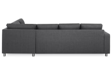 Crazy 4-sits Högervänd L-formad Schäslongsoffa i Tyg - Mörkgrå - Möbler - Soffa - Divansoffa & schäslongsoffa - 3 sits soffa med divan