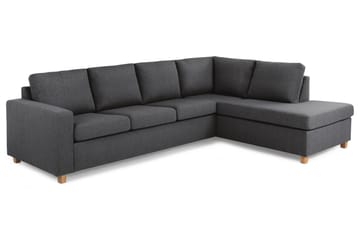 Crazy 4-sits Högervänd L-formad Schäslongsoffa i Tyg - Mörkgrå - Möbler - Soffa - Divansoffa & schäslongsoffa - 3 sits soffa med divan