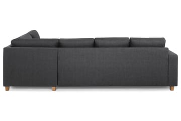 Crazy 4-sits Högervänd L-formad Schäslongsoffa i Tyg - Mörkgrå - Möbler - Soffa - Divansoffa & schäslongsoffa - 3 sits soffa med divan