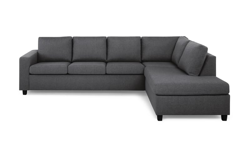 Crazy 4-sits Högervänd L-formad Schäslongsoffa i Tyg - Mörkgrå - Möbler - Soffa - Divansoffa & schäslongsoffa - 3 sits soffa med divan