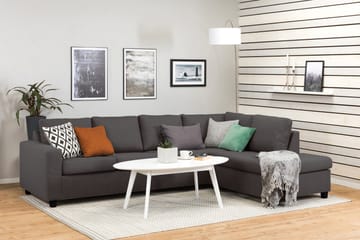 Crazy 4-sits Högervänd L-formad Schäslongsoffa i Tyg - Mörkgrå - Möbler - Soffa - Divansoffa & schäslongsoffa - 3 sits soffa med divan