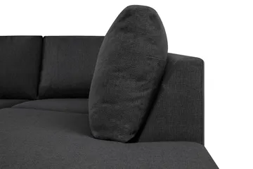 Crazy 4-sits Högervänd L-formad Schäslongsoffa i Tyg - Mörkgrå - Möbler - Soffa - Divansoffa & schäslongsoffa - 3 sits soffa med divan