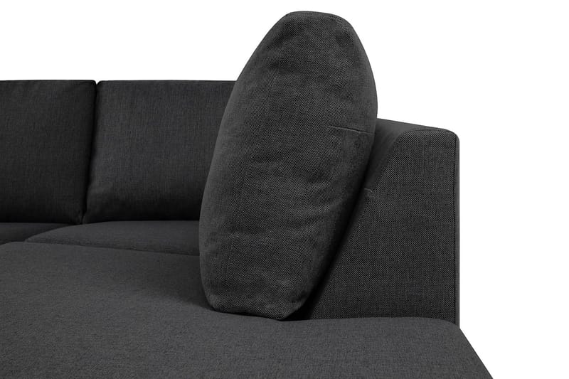 Crazy 4-sits Högervänd L-formad Schäslongsoffa i Tyg - Mörkgrå - Möbler - Soffa - Divansoffa & schäslongsoffa - 3 sits soffa med divan