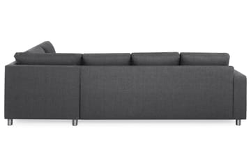Crazy 4-sits Högervänd L-formad Schäslongsoffa i Tyg - Mörkgrå - Möbler - Soffa - Divansoffa & schäslongsoffa - 3 sits soffa med divan