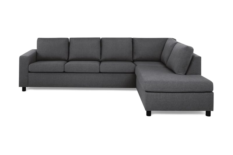 Crazy 4-sits Högervänd L-formad Schäslongsoffa i Tyg - Mörkgrå - Möbler - Soffa - Divansoffa & schäslongsoffa - 3 sits soffa med divan
