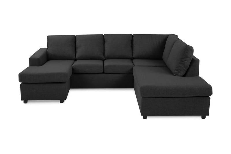 Crazy 4-sits Högervänd U-formad Large Soffa med Divan och Schäslong i Tyg - Antracit - Möbler - Soffa - Divansoffa & schäslongsoffa - 3 sits soffa med divan